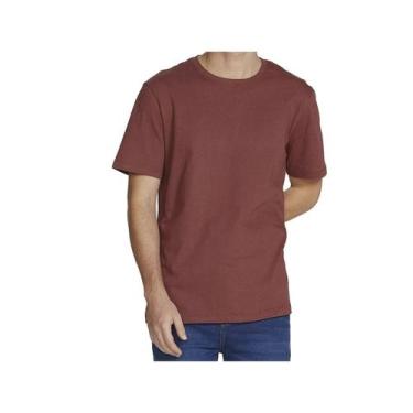 Imagem de Camiseta Hering Masculina Meia Manga 0201 Bordo, XG, Bordô