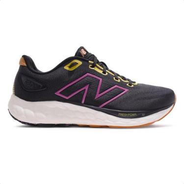 Imagem de Tênis New Balance 680 V8 Feminino, 36, Preto, Rosa