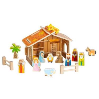 Imagem de Super presépio de madeira - Tooky Toy, brinquedo sensorial, educativo,