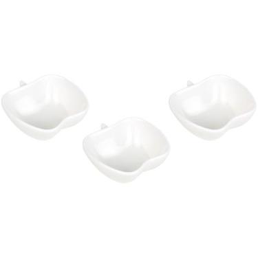 Imagem de Petisqueira Molheira De Porcelana Maça Hauskraft Com 3 Peças 120ml 9,3