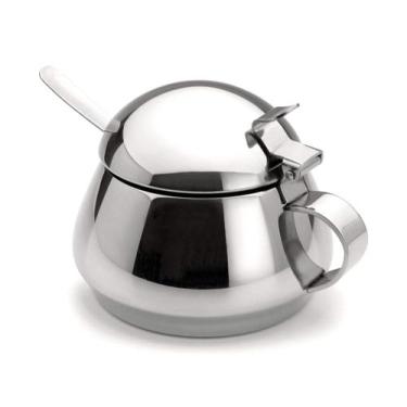 Imagem de Açucareiro Lyr 250g em Inox com Tampa e Colher Café Mesa - Forma