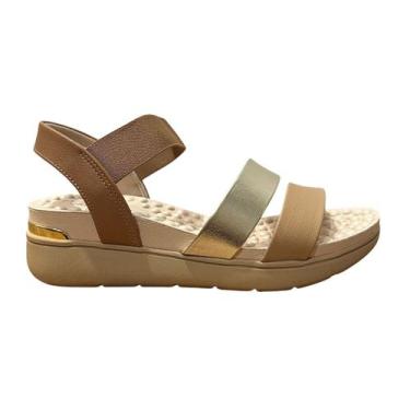 Imagem de Sandália Plataforma Feminino Modare 7151.119 Marrom - Modare Ultraconf