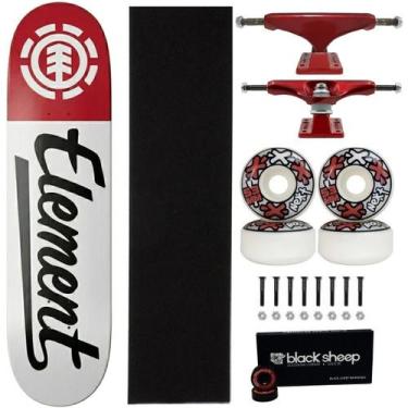 Imagem de Skate Element Montado Profissional 8.2 Maple Completo Next Cor:Vermelh