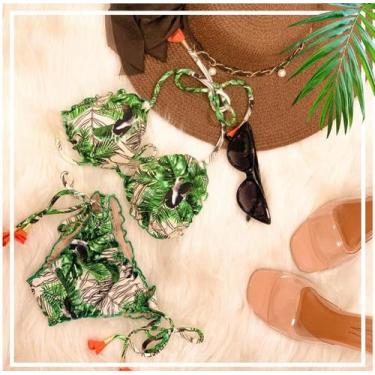 Imagem de Biquíni tradicional estampado verde - Entre 4 paredes