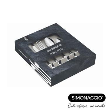 Imagem de Conjunto de Talheres Toronto Simonaggio 24 Peças em Aço Inox