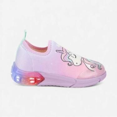 Imagem de Tênis Infantil Bibi Space Rosa De Unicórnio Com Luz, Rosa, 25