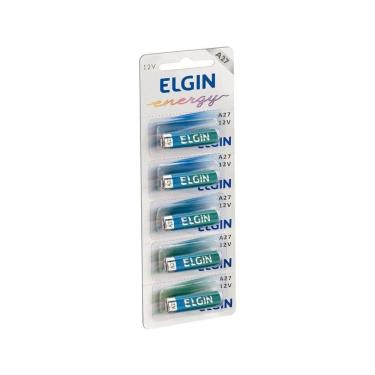 Imagem de Bateria Alcalina 27A 12V para Controles Remotos e Dispositivos Eletrônicos Blister com 5 Unidades Elgin