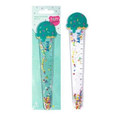 Imagem de Régua Escolar Ice Cream 15cm FOFY Decorada -, Verde