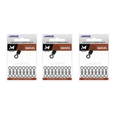 Imagem de Kit Girador Para Pesca Marine BRS Nickel Cartela nº 1 7 14 Kit 150 Peç