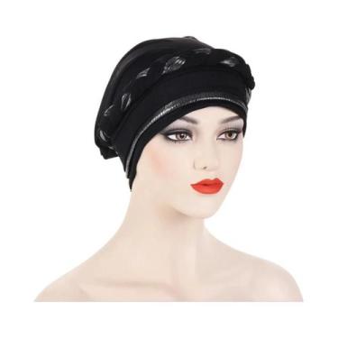 Imagem de Hijab Muçulmano Color Block Com Trança, Lenço De Cabeça Macio E Elásti