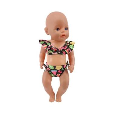 Imagem de Boneca Bebê De 43CM, Boneca Americana De 18 Polegadas, Roupa De Banho 