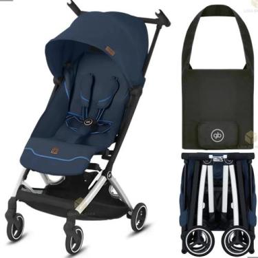 Imagem de Kit Carrinho Bebê GB Pockit Allcity Night Blue Ultracompacto para Viag