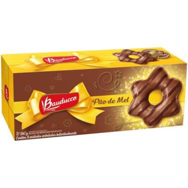 Imagem de Pão de Mel Bauducco com Cobertura de Chocolate - ao Leite 240g 8 Unida