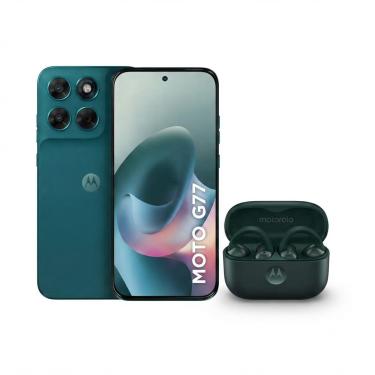 Imagem de Kit Motorola Moto G77 256GB 5G Câmera 108MP + Moto Buds Loop Sound by Bose