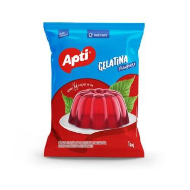 Imagem de Gelatina Sabor Framboesa 1kg Rende 84 Porções Apti