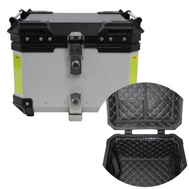 Imagem de Bauleto Alumínio Moto 45L Universal Com Base Forrado Space - Atrox
