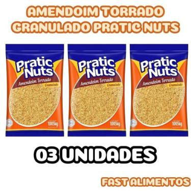Imagem de Combo 3 amendoim granulado 1 kg pratic nuts