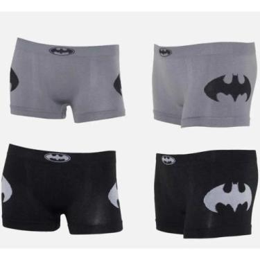 Imagem de Kit 4 Cuecas Infantil Boxer Menino Super Heróis Warner Bros Liga da Ju