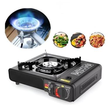 Imagem de Fogareiro De Mesa Automático Piezo Camping Aço Esmaltado - genérico