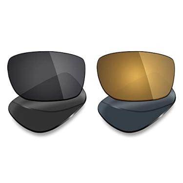 Imagem de 2 pares de lentes polarizadas de substituição da Mryok para óculos de sol Oakley Badman – Opções