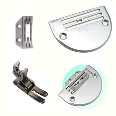 Imagem de Chapa E Dente 4 Carreiras Leve + Calcador Reta Industrial