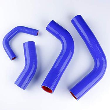Imagem de LUXERAD 3 camadas 4,5 mm desempenho silicone tubo de refrigeração para Toyota Landcruiser 80 SERIES (azul)