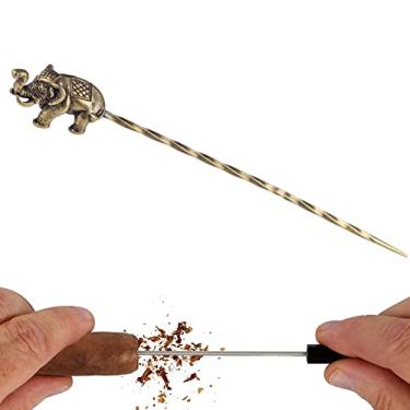 Imagem de Ferramenta vintage para realçar charutos de precisão, cortador de agulha, à prova de ferrugem, acessórios práticos para charutos, presente dourado, B