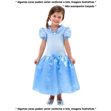 Imagem de Vestido Fantasia Infantil Princesa Elsa Frozen 4 ao 10