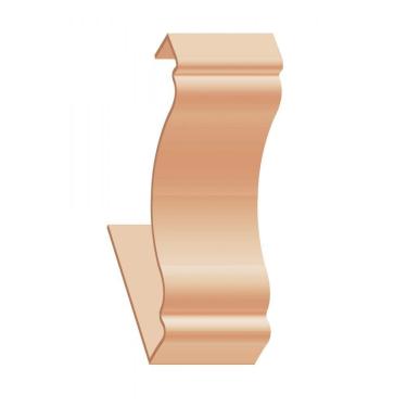 Imagem de Emenda para Meia Cana Polifort 30mmx8cm Nogueira