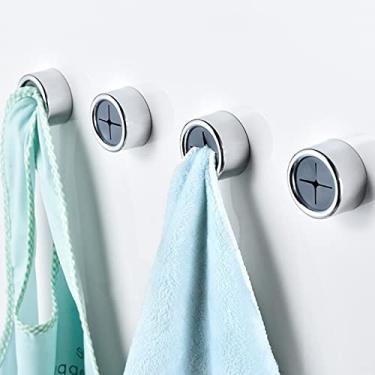 Imagem de Hlily Ganchos de toalha de cozinha redondo autoadesivo suporte de toalha de prato montagem na parede gancho de toalha de mão cabide de toalha de chá para porta de armário