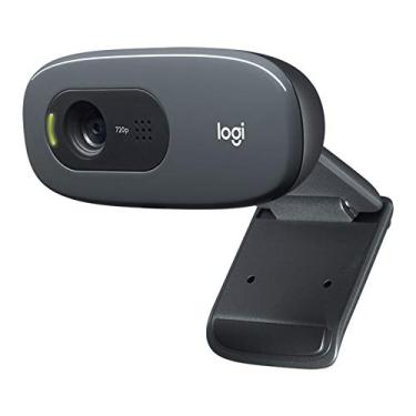 Imagem de Webcam 720p, câmera C270 com microfone HD integrado 1280 x 720p USB Web Cam, chamadas e gravação panorâmicas de vídeo