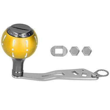 Imagem de manípulo giratório do carretel de pesca para peças de aperto de substituição do carretel giratório,Parafuso no balancim, liga de alumínio durável e fácil de preservar(gold)