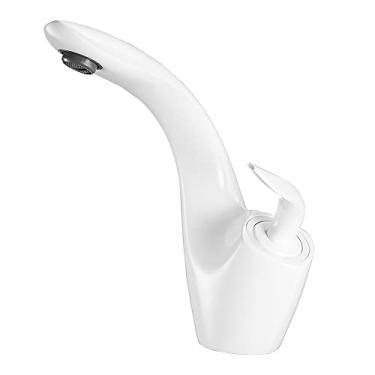 Imagem de Torneira de bacia de banheiro dourada/branca Torneira de banheiro preta de latão cinza torneira misturadora de pia quente & Torneira para Bacia de Cachoeira Fria,10