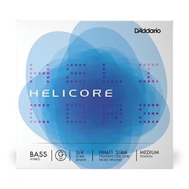 Imagem de D'Addario Corda de baixo híbrida Helicore Single G, escala 3/4, tensão média