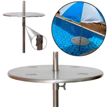 Imagem de Mesa Inox para Piscina Bar Molhado 60 CM x 170 CM com Regulagem EVALD