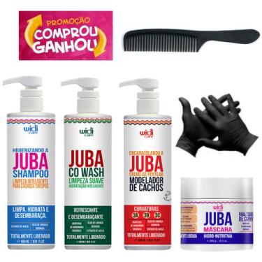 Imagem de Kit Juba Widi Care Shampoo + Co Wash + Encaracolando + Máscara Hidro-N