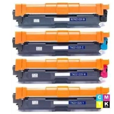 Imagem de Kit 4x Cores Toner Tn221 Hl3140cw Hl3170 Mfc9130 I BK+C+Y+M