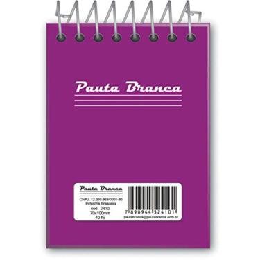 Imagem de Caderneta Apontamento 1/16 Espiral 40fls. - Pacote com 40 Unidade(s) Pauta Branca, Multicor