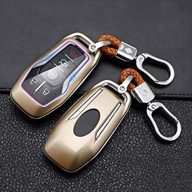 Imagem de CSHU Porta-chaves do carro capa porta-chaves porta-chaves, adequado para Ford Fusion Mondeo Mustang F150 Explorer Edge 2015 2016 2017 2018,2