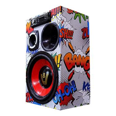 Imagem de Caixa Ativa Radio Bluetooth Usb Residencial + Modulo Taramps Splash Compet Vermelho