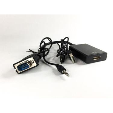 Imagem de Cabo Conversor Vga Para Hdmi Rabicho Profissional Hd - Ld