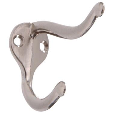 Imagem de Ganchos Hillman Hardware Essentials 852657 para casacos e chapéus, níquel acetinado