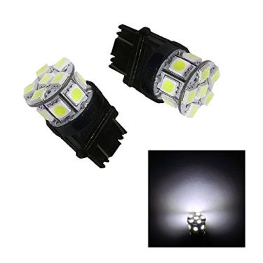 Imagem de PA 2 peças 13SMD 3157 lâmpada de LED branca automática, 12V para seta, marcador lateral, parada, traseira, luz traseira (3056 3156 3156A 3057 4057 3157 4157 T25 disponíveis)