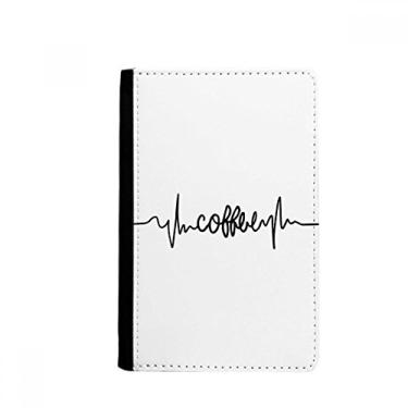 Imagem de Porta-passaporte com citação de café Notecase Burse capa carteira porta-cartão, Multicolor