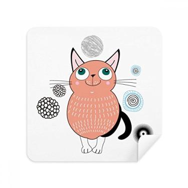 Imagem de Smile Animal Rosa Gato Óculos Limpador de Tela Tecido Camurça Pacote com 2