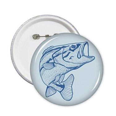 Imagem de Grão azul peixe grande art déco presente pinos moda crachá botão emblema decoração acessório 5 peças