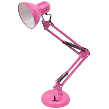Imagem de Luminária Pixar Lorben Abajur de Mesa Articulada Garra e Base Rosa GT-6035