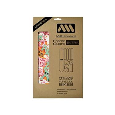 Imagem de All Mountain Style AMS Protetor de quadro de alto impacto extra – Protege sua bicicleta contra arranhões e amassos, Born to Be Rider Red