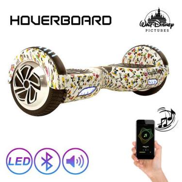 Imagem de Hoverboard Bluetooth 6,5 Mickey Mouse Branco Hoverboard