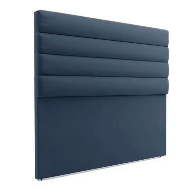 Imagem de Cabeceira Para Cama Box Casal 140 Cm Suede Azul Marinho